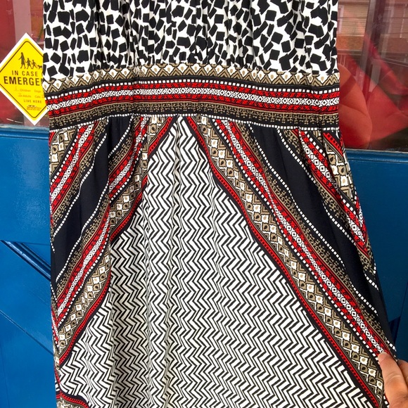 Empire Waist Multi Color Maxi Dress Awesome Designs Excellent Condition Chicos 2 - Picture 3 of 15